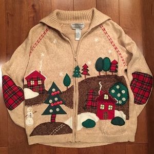 “Ugly” Christmas Village Sweater